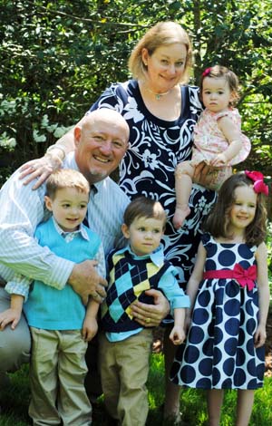 Greg & Joni Koons with our 4 grandchildren.  Number 5 is on the way in September